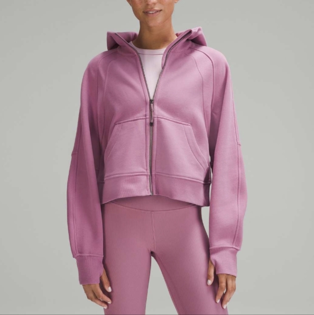 Lululemon Scuba Oversized Full Zip Hoodie Size XS/S Velvet Dust W3EOZS GUC